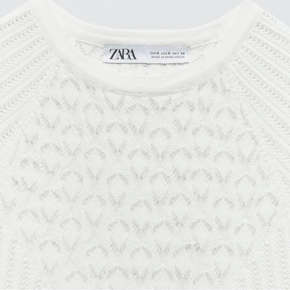 Zara pointelle knit top - Picture 7 of 7